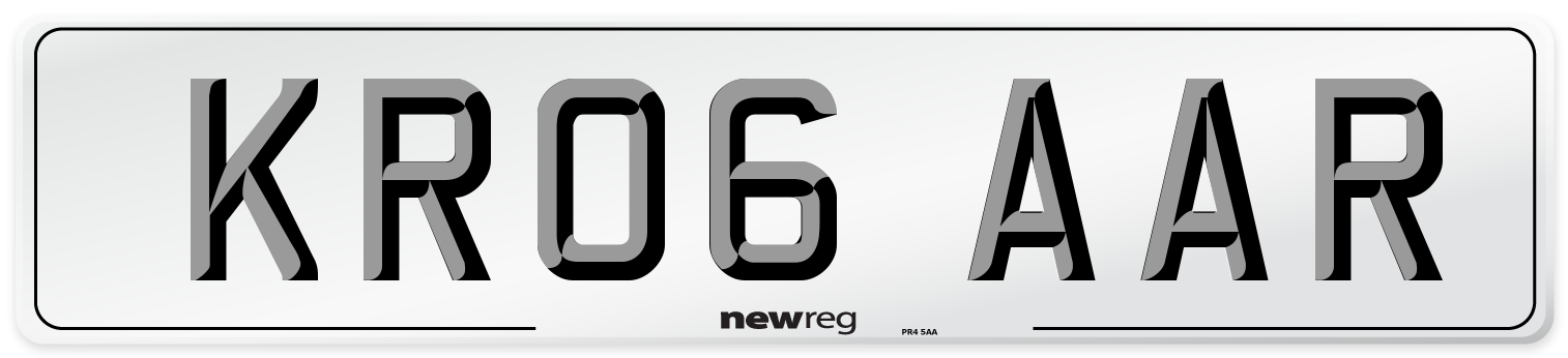 KR06 AAR Number Plate from New Reg